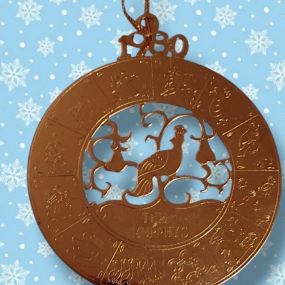 Lillian Vernon 12 Days Of Christmas 1980  Metal Partridge In A Pear Tree Guc 3.5